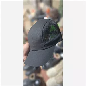 کلاه مشکی S313 بغل توری دار