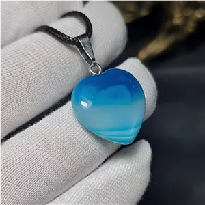  آویز گردنبند سنگ عقیق سلیمانی معدنی کد T2534 