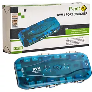 KVM Switch اتوماتیک 4 پورت PS2 پی نت P-net FJ-K104
