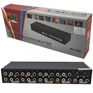 اسپلیتر 8 پورت AV پی نت P-net AV-108