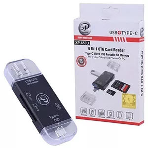 رم ریدر همه کاره USB3.0 + Type-C + MicroUSB ایکس پی XP-650