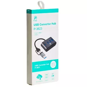 هاب 4 پورت USB3 TYPE-C TO USB3 پی نت P-net P-3623