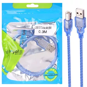 کابل پرینتر 30 سانتی شیلد دار رویال ROYAL