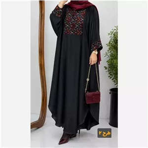 مانتو عبایی لیزه درجه 1 با خرجکار سوزندوزی هندی