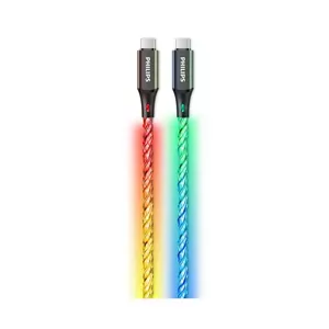 کابل شارژ USB-C to USB-C فیلیپس مدل DLC5130C با طول 1 متر توان 60 وات