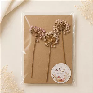 گل تره پرسی خشک طبیعی – طیف سفید، یاسی و صورتی (3 شاخه)