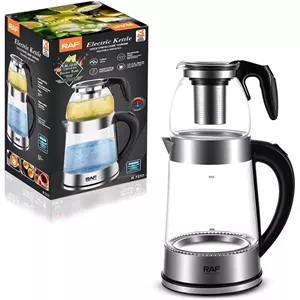 چای ساز راف مدل R.7217 ظرفیت 1 لیتر چای ساز شیشه ای RAF