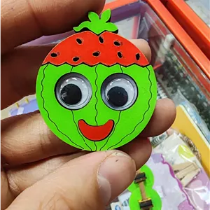 سرمدادی چوبی تکی طرح سر حیوان فانتزی با چشم متحرک