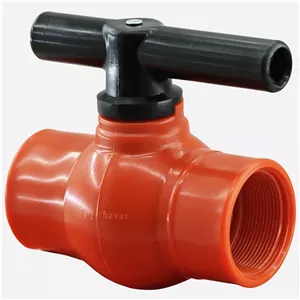 شیر توپی پلیمری 63 (2 اینچ) دو سر دنده داخل پارس خاور (کارتن 15 عددی)  