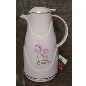 فلاسک 1 لیتر REP بدنه پلاستیکی کلیددار شیشه صورتی ون پارس - رنگ صورتی 