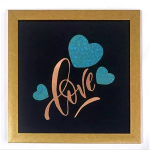 تابلوی معرق مس و فیروزه(love و قلب)