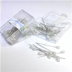 سوزن ته مرواریدی اشکی رنگ سفید(بسته50عددی)