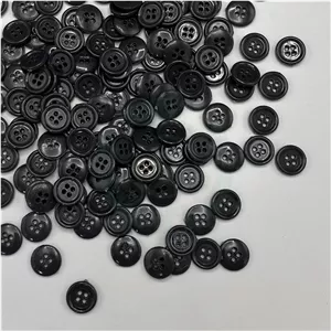 دکمه چهارسوراخ پلاستیکی رنگ طوسی تیره(بسته500عددی)