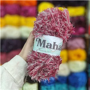 کاموا یوموش رنگ زرشکی اسپرت (100گرمی)