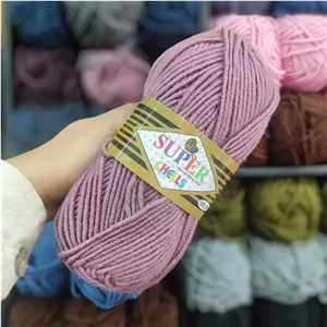 کاموا سوپر چلس (SUPER CHELLS) رنگ یاسی (100گرمی)