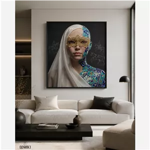 تابلو دکوراتیو مدرن طرح  فیروزه رخ  کد6