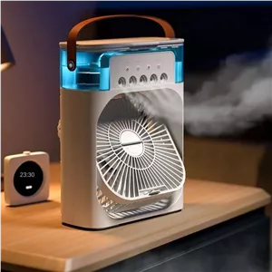پنکه رومیزی Air cooler fan سفید، قابل حمل، 3 سرعت، تایمر، USB-C، مدل کوچک