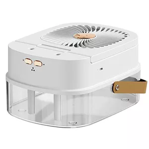 پنکه رومیزی شارژی 1500 mAh با ریموت، 3 سرعت، 3 پره، ABS، وزن 677 g