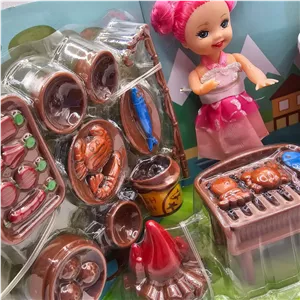 اسباب بازی ناب سل مدل دختر مفصلی بامزه به همراه اسب و لوازم پیک نیک کدCUTE AND FUN HORSE TOY NAAB001مجموعه 14 عددی