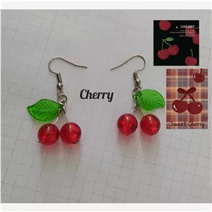 گوشواره پینترستی ترند چری(گیلاس ،آلبالو)