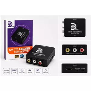 مبدل AV به HDMI برند معتبر دلتا (RCA to HDMI)