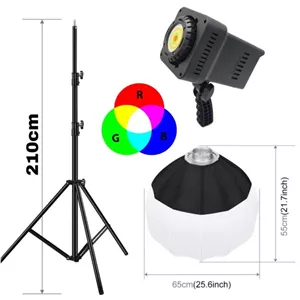 کیت نورثابت ویدیولایت Diamond COB RGB Video Light Kit with Lantern and Base