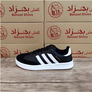 کتونی آدیداس adidas دخترانه پسرانه زیره پیو دور دوخت سایز 37 تا 40 رنگ مشکی کفی طبی لژ 3 سانتی رویه اشبالت خارجی 