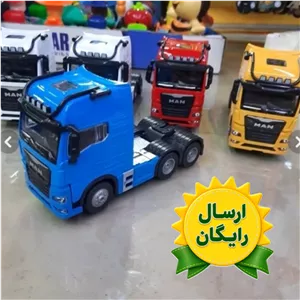 ماکت فلزی کله تریلی مان موزیکال چراغدار سر خم شو دو محور