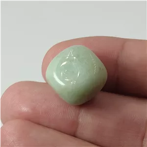 سنگ آونتورین سبز معدنی و طبیعی تامبلر شده (صیغلی) کد 16