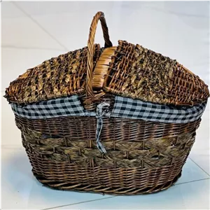 سبد پیکنیک کلبه ای و حصیری