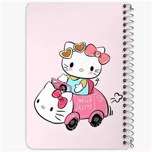 دفتر خط دار 50 برگ خندالو طرح هلو کیتی (Hello Kitty) کد N3999