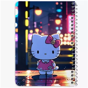 دفتر خط دار 50 برگ خندالو طرح هلو کیتی (Hello Kitty) کد N3998
