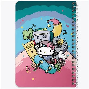 دفتر خط دار 50 برگ خندالو طرح هلو کیتی (Hello Kitty) کد N3995