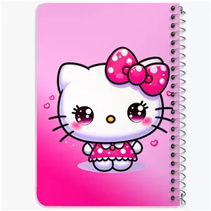 دفتر خط دار 50 برگ خندالو طرح هلو کیتی (Hello Kitty) کد N4492