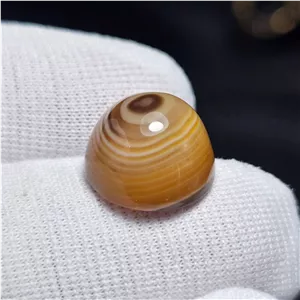 نگین سنگ عقیق سه پوست باباقوری معدنی کد K1487 