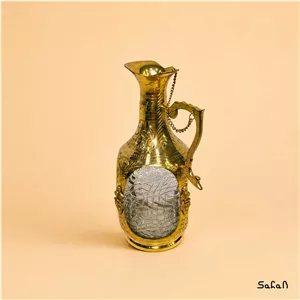 پارچ برنجی و شیشه ای