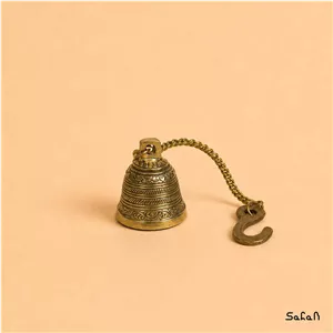 زنگوله برنجی زنجیر دار سایز 1