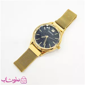 ساعت مچی سواروسکی زنانه موتور ژاپن مدل طلایی مشکی کد 1550