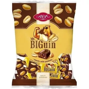 شکلات مستر بیگویین با مغز بادام زمینی و کارامل ABK