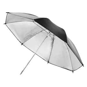 چتر نقره ای بازتابی دو لایه - به همراه ملایم کننده Umbrella 90 cm silver