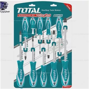 ست پیچ گوشتی دستی 10 عددی توتال حرفه ای کیفیت درجه یک مدل TOTAL THT250610