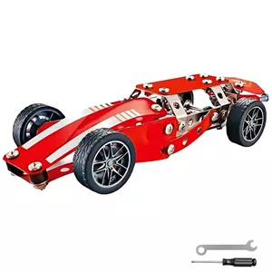 ساختنی 133 تکه ناب سل مدل ماشین فلزی مسابقه ای به همراه پیچ گوشتی و آچار کد 133pcs METAL CONSTRUCTION SET NO.868-1