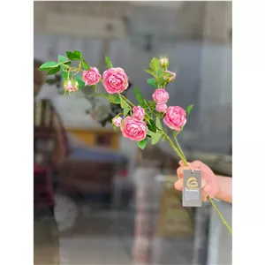شاخه نسترن رونده مصنوعی وارداتی رنگ صورتی با کیفیت درجه1 فوق طبیعی