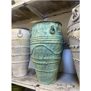 گلدان پتینه 75سانتی رنگ فیروزه ای