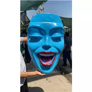 گلدان رخ لبخند دیواری چهره رنگ ابی