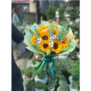 دسته گل طبیعی افتابگردون مینیمال(مخصوص کادو و هدیه)