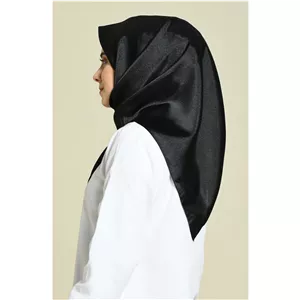 روسری ساتن مشکی کریستال
