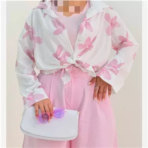 شومیز گره ای زنانه بوگاتی شیک و سیا طرح گل آبی مشکی زیتونی نسکافه صورتی بنفش سرمه فری تا48 قبل خرید موجودی بگیرید 