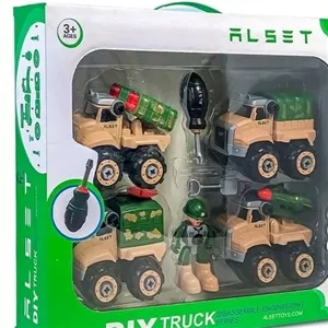 اسباب بازی فکری آموزشی ماشین ارتشی 4عددی همراه با آدمک و پیچ گوشتی صادراتی برند Alset