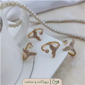 انگشتر زنانه مدل دم وال رزگلد برند ژوپینگ